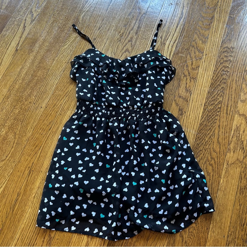 Kirra Black Dress with Polka Dot hearts